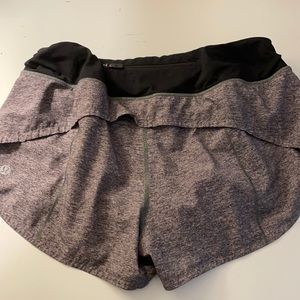 Gray Lululemon speed shorts